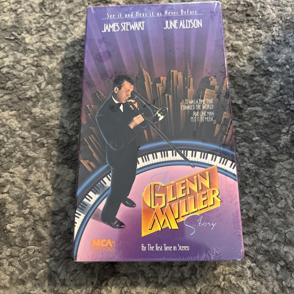 The Glenn Miller Story (VHS, 1986) James Stewart MCA Watermark Factory Sealed